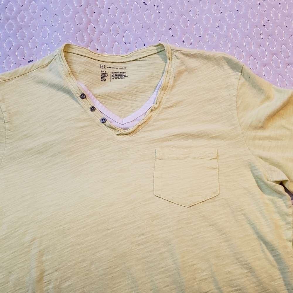 INC yellow shirt